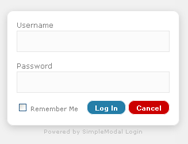 SimpleModal Login